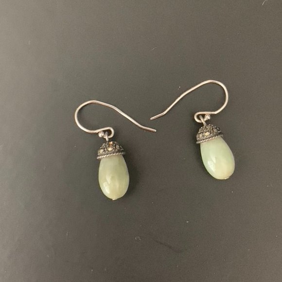 Jade dangle earrings - Picture 1 of 2